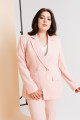 Women's Pink One-Button Plus Size Jacket