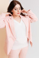 Women's Pink One-Button Plus Size Jacket