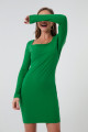 Women's Green Long Sleeve Knitted Dress
