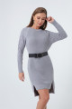 Women's Gray Italian Sleeve Dress