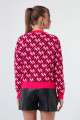 Women's Fuchsia Patterned Sweater