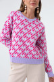 Women's Lilac Patterned Sweater