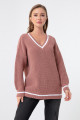 Women's Powder Collar Line Detailed Sweater