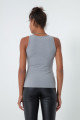 Women's Gray Strap Knitted Blouse