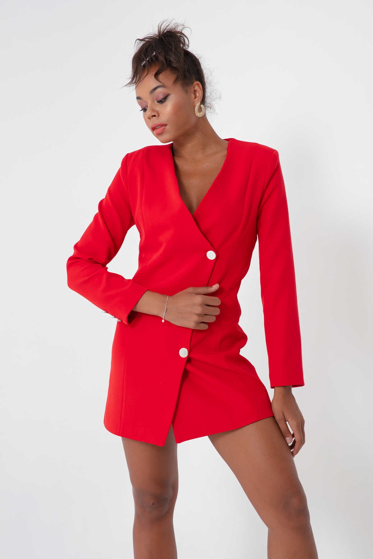 Women's Red Jacket Dress