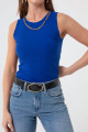 Women's Saks Necklace Knitted Blouse