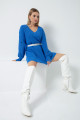 Women's Blue Knitwear Dress