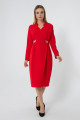Women's Red Double Breasted Midi Dress