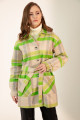 Women's Green Plaid Coat