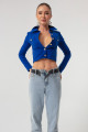 Women's Sax Button Knitted Blouse