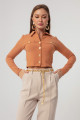 Women's Tile Button Knitted Blouse