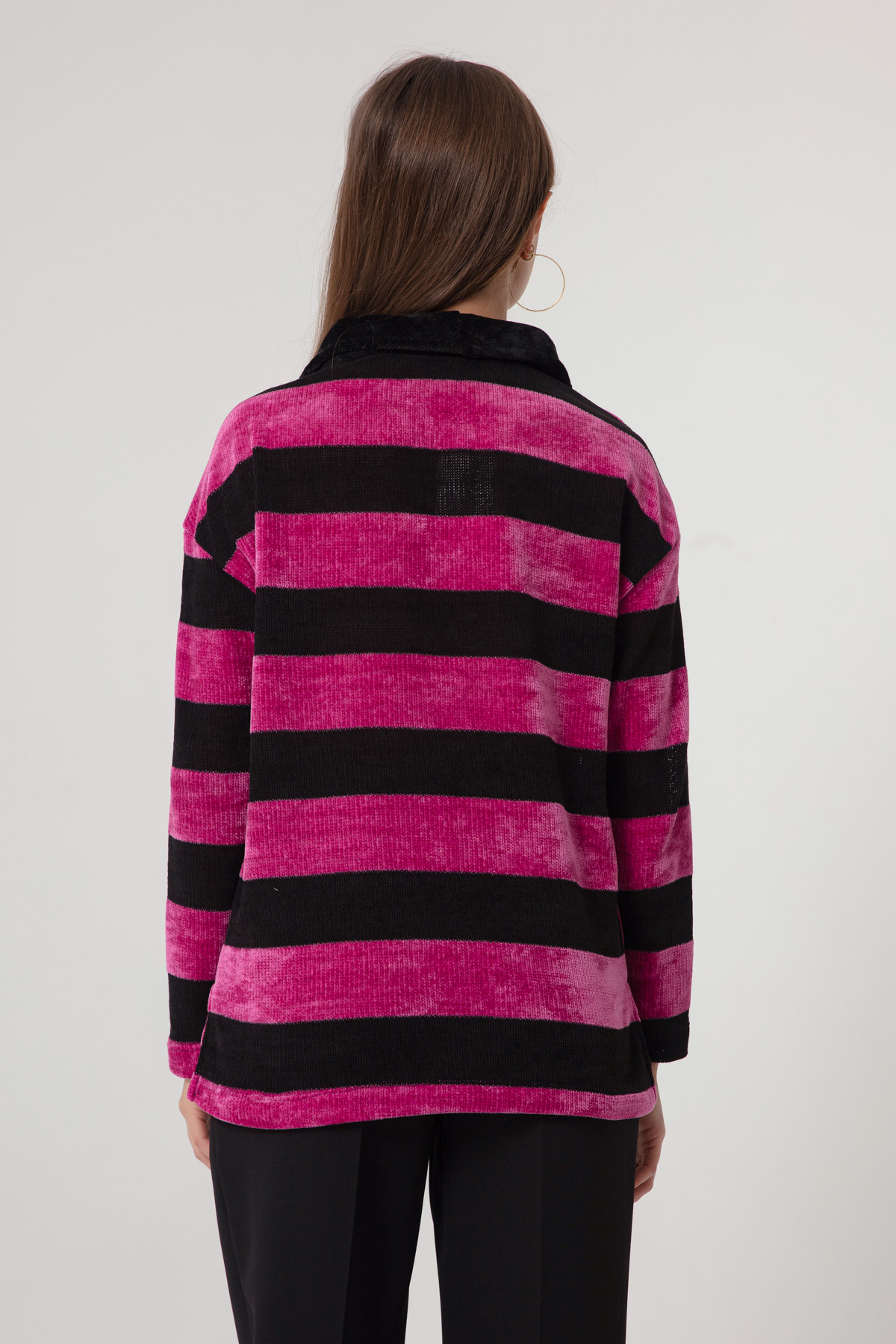 Women's Fuchsia Knitted Blouse