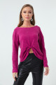 Women's Fuchsia Accessory Detailed Knitted Sweater