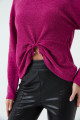 Women's Fuchsia Accessory Detailed Knitted Sweater