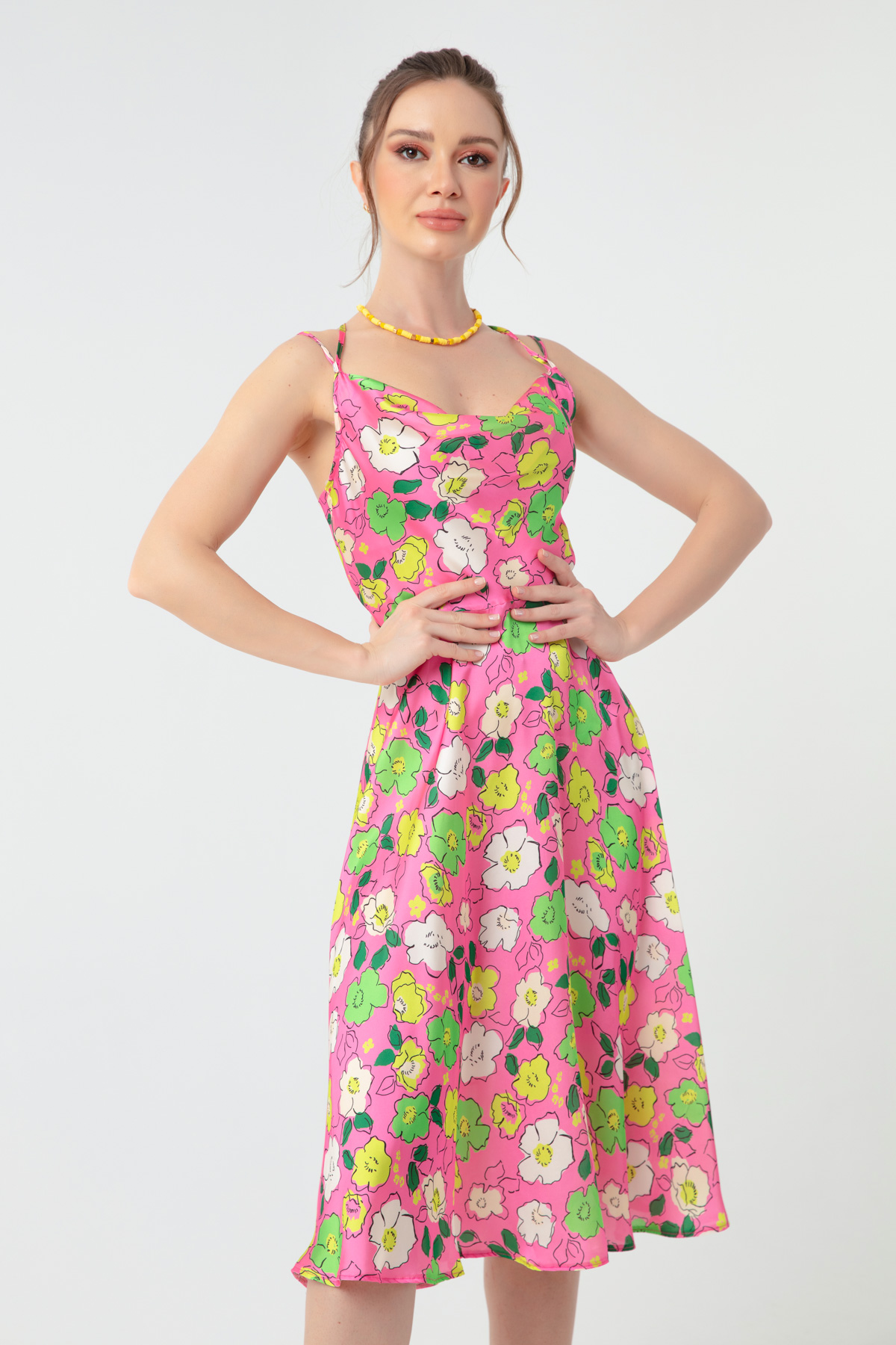 Women's Fuchsia Strap Dress