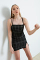 Women's Black Strap Mini Dress