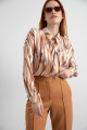 Women's Brown Patterned Shirt