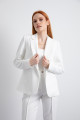 Women's White Single Button Jacket