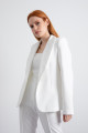 Women's White Single Button Jacket