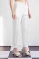 Women's White Button Detailed Trousers