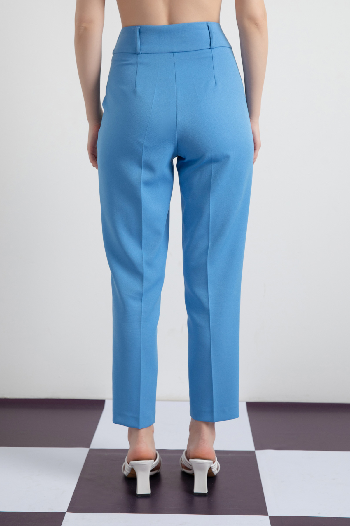Women's Indigo Button Detailed Trousers