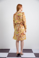Women's Yellow Patterned Mini Dress