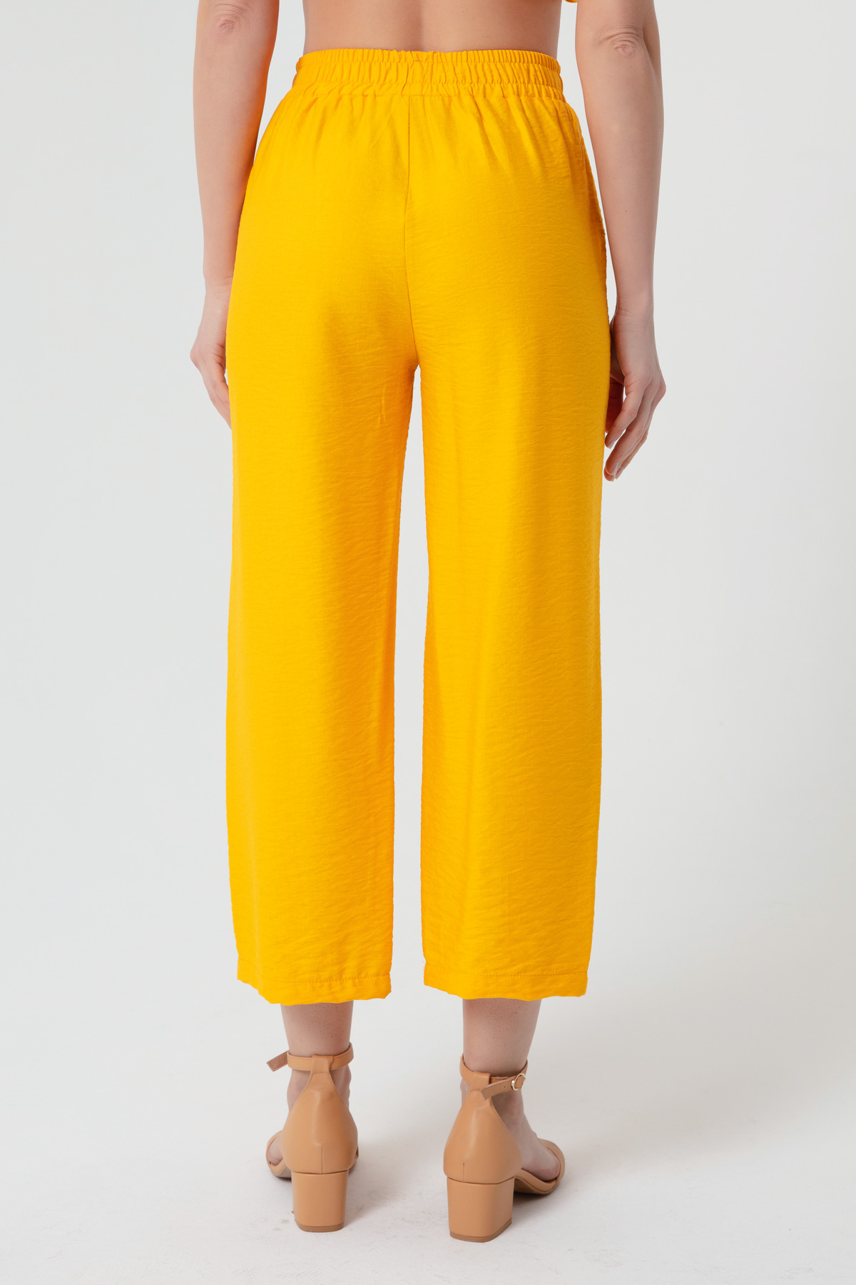 Women's Yellow Linen Pants
