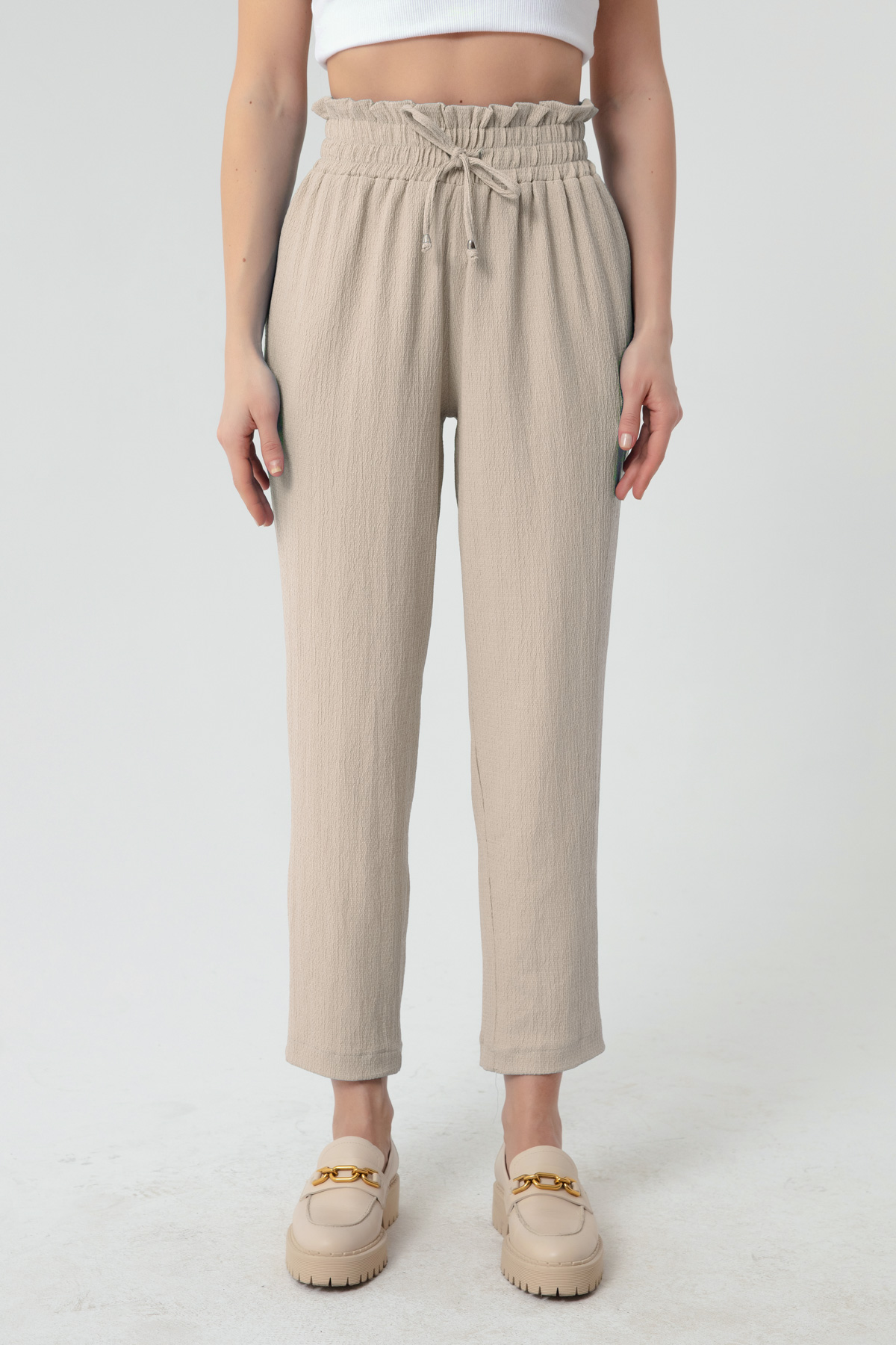 Women's Beige Pants - 22Y230200R03