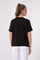 Women's Black Printed T-Shirt