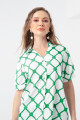 Women's Green Patterned Shirt