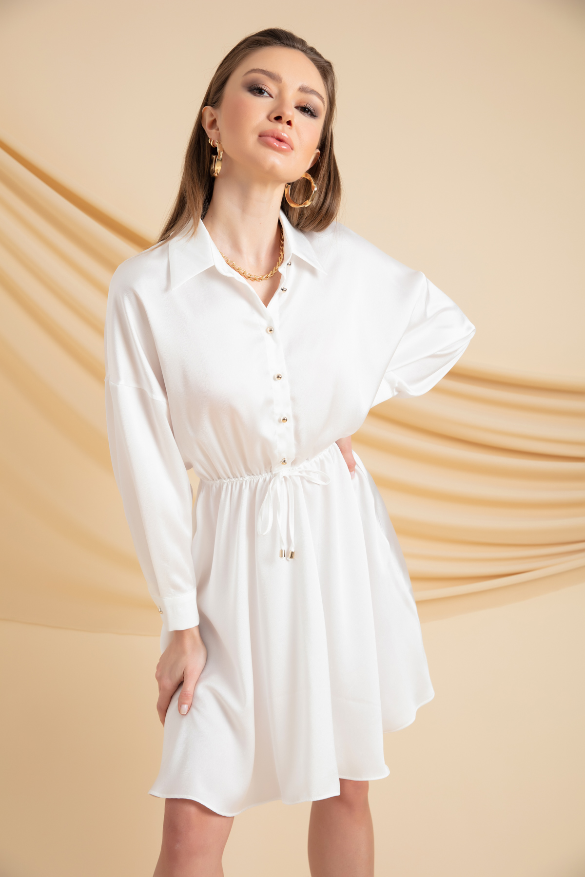 Women's White Shirt Dress