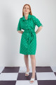 Women's Green Polka Dot Patterned Dress