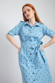 Women's Baby Blue Polka Dot Patterned Dress