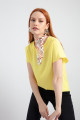 Women's Yellow Short Sleeve Blouse