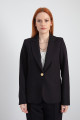 Women's Black Single Button Jacket