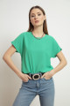 Women's Green Short Sleeve Blouse