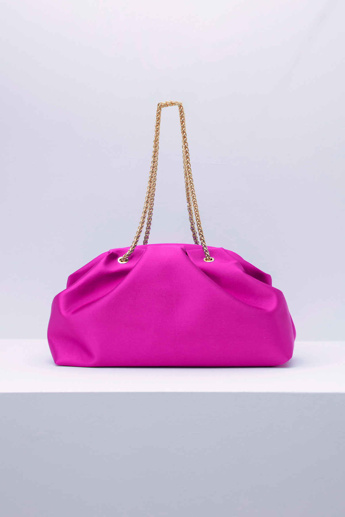 Women's Fuchsia Satin Bag