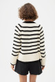 Women's Wcru V-Neck Striped Knitwear Sweater
