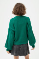 Women's Emerald Green Crew Neck Knitwear Sweater