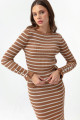 Women's Tan Striped Knitwear Set