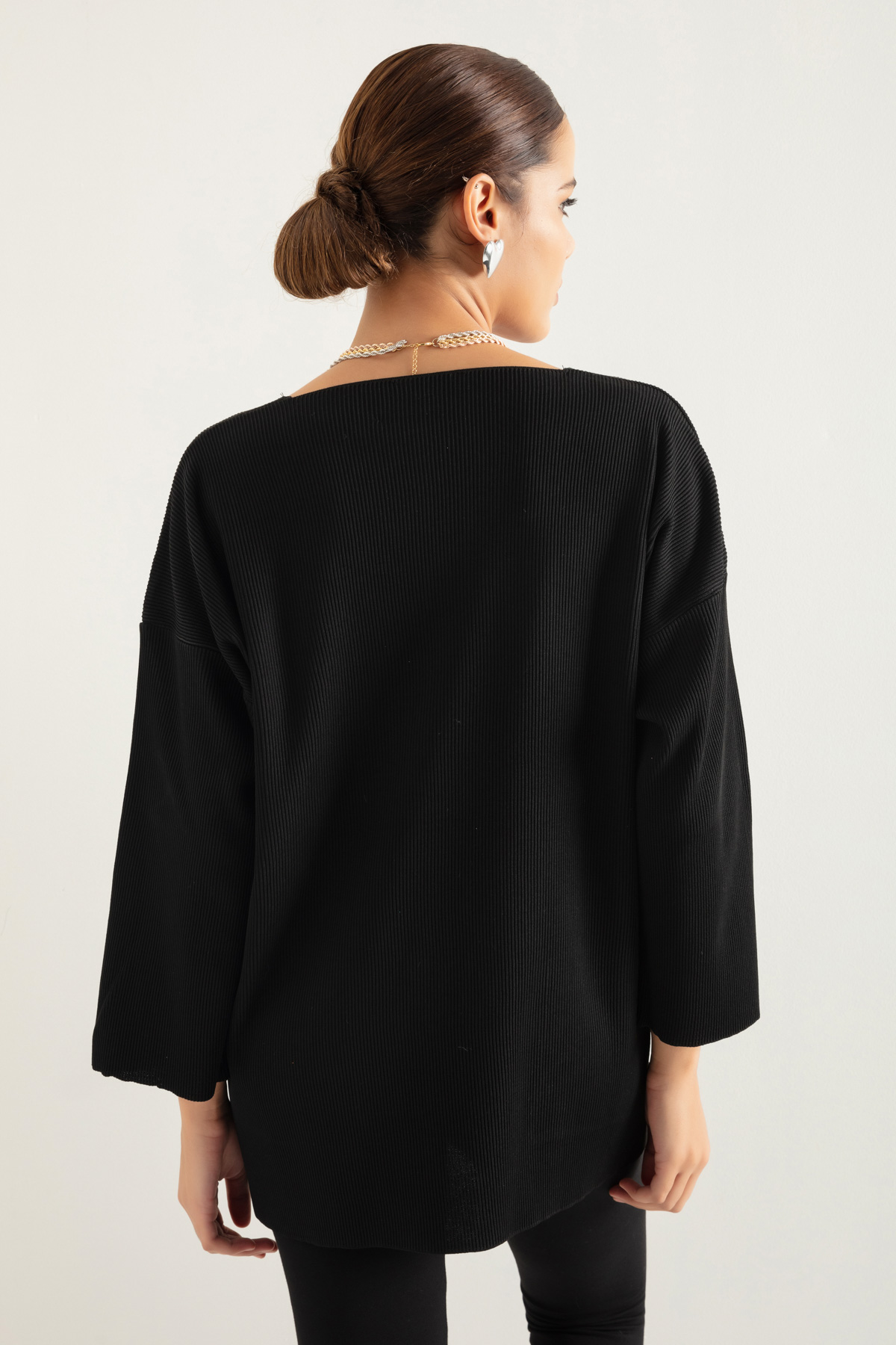 Women's Black V-Neck Sweater