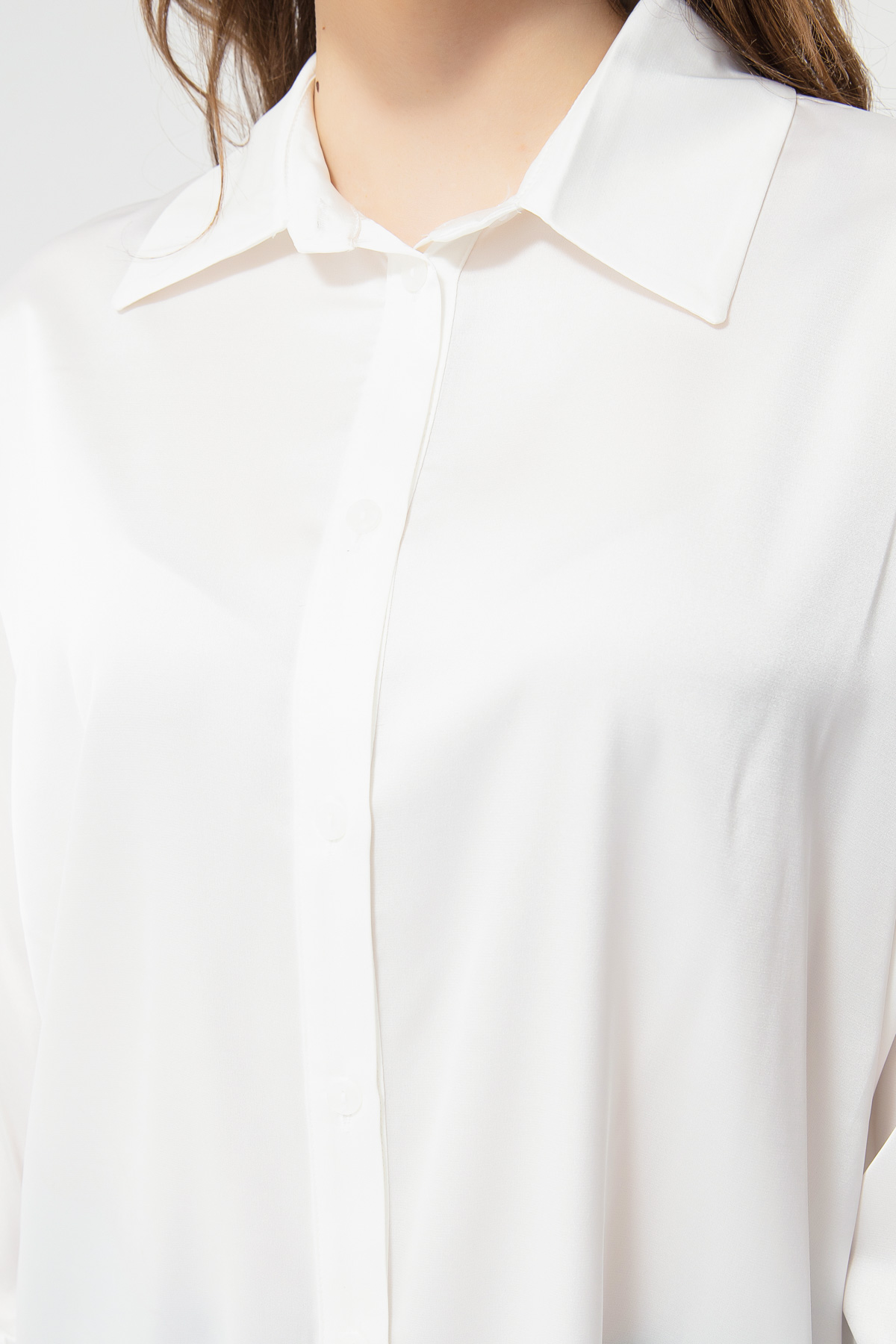 Women's White Satin Shirt